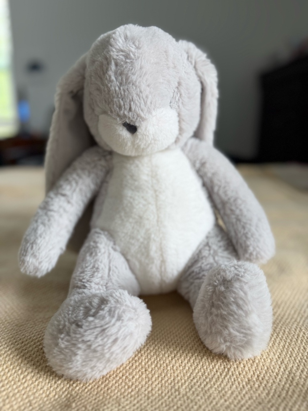 Bunnies By The Bay Gray Bunny Stuffed Animal Plush 12" Soft Gray White